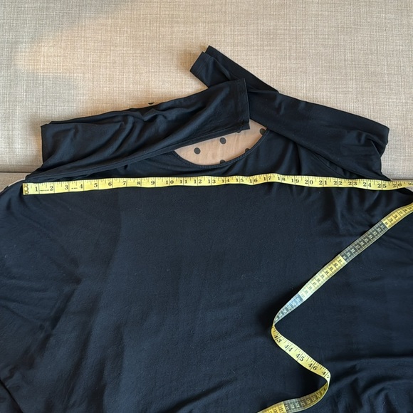 Black Long Sleeve T-shirt with Polka Dot Back - Picture 3 of 4